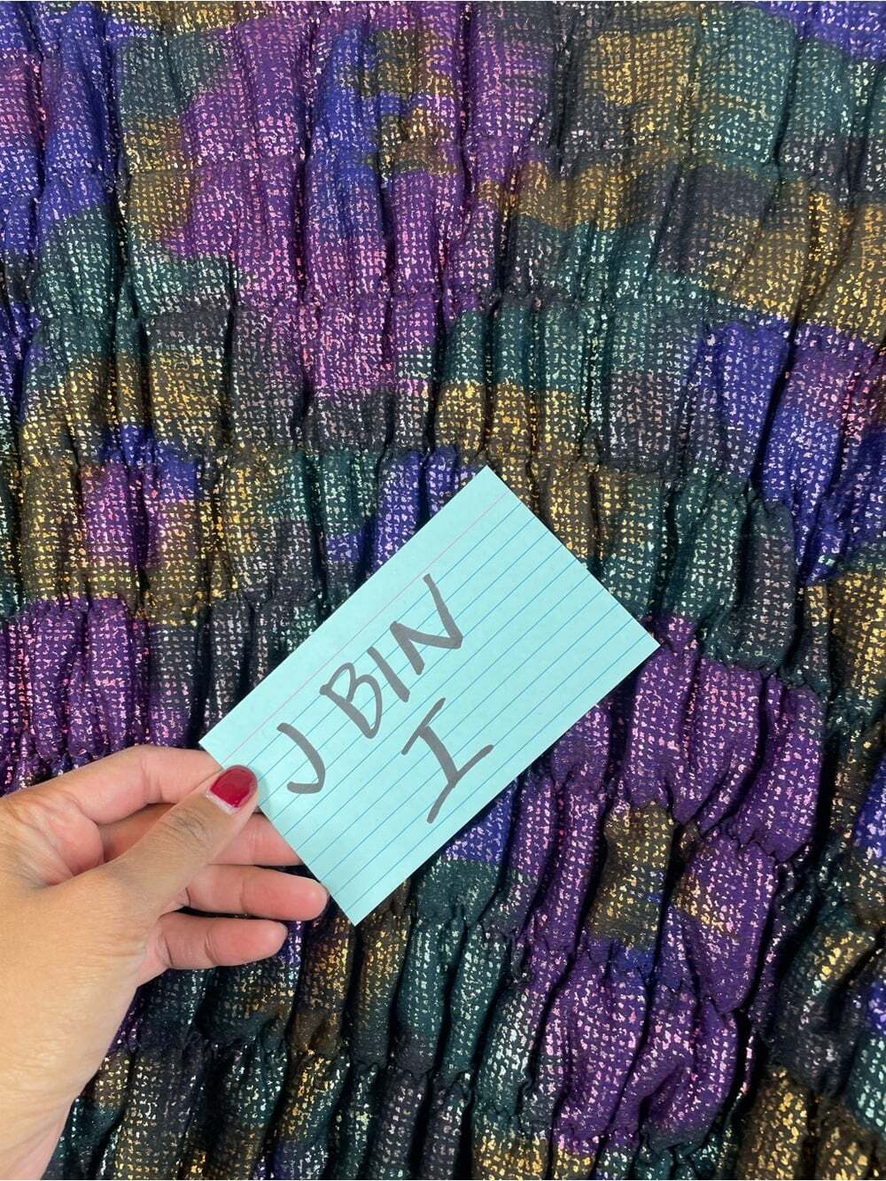 Vintage 80s Avant Garde Carlton Italy Jacket Size 42 Metallic Purple Blue Artsy - Picture 16 of 16